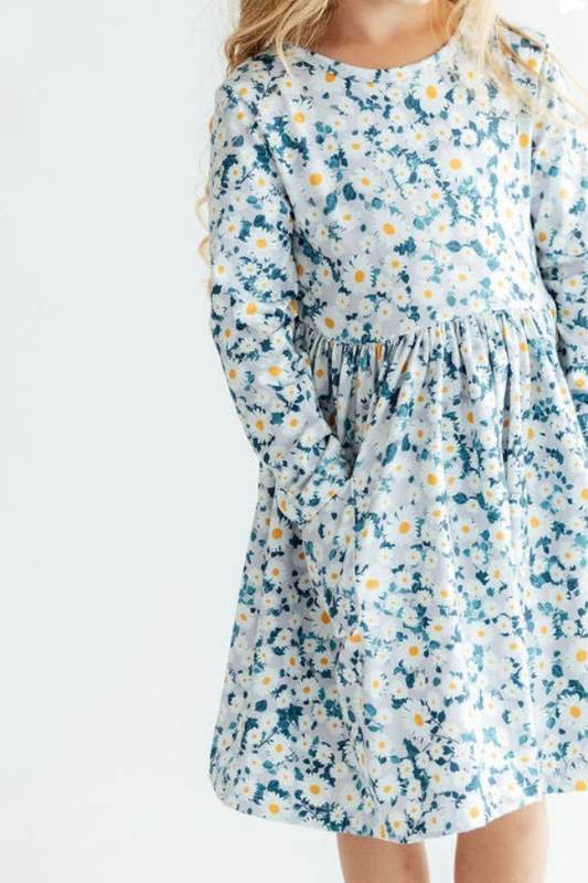 3/4 Sleeve Pocket Twirl Dress | Daisy