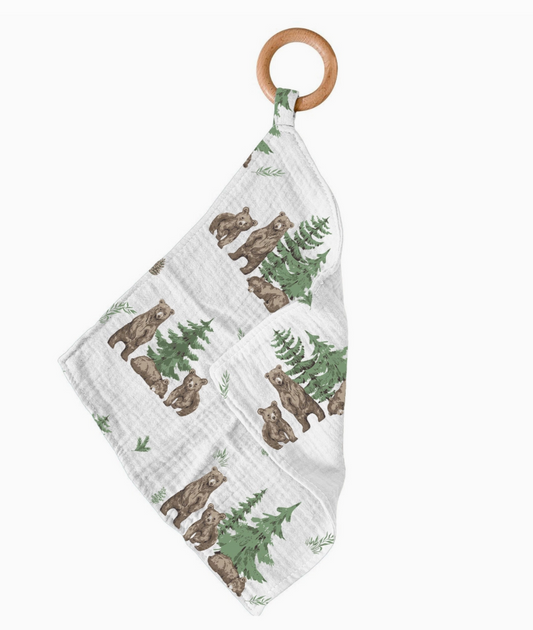 Wooden Teether Lovey | Wilderness Bear