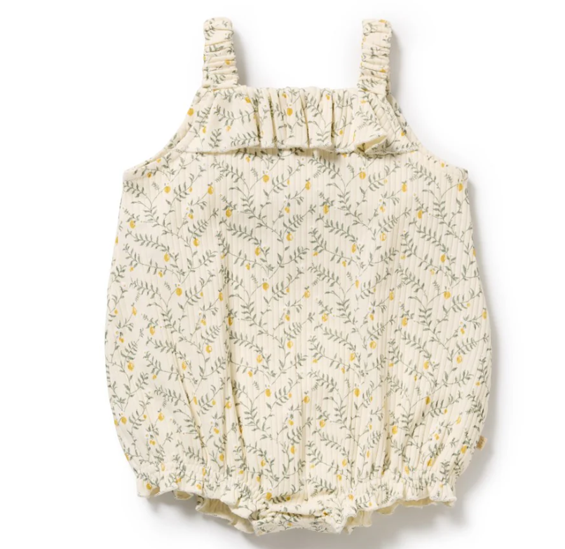 Lemon Leaf Bubble Romper