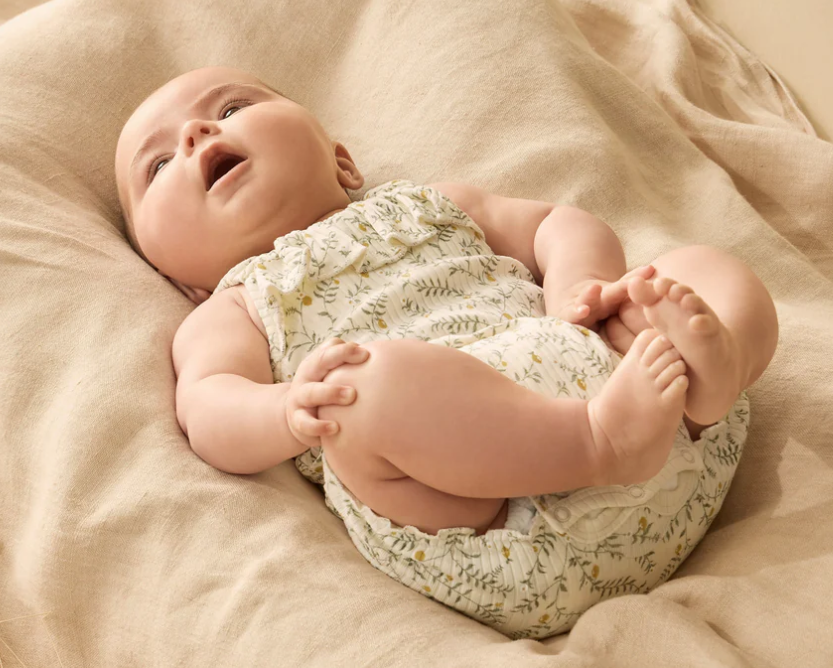 Lemon Leaf Bubble Romper