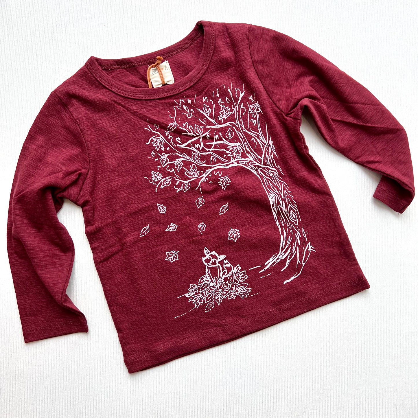 SALE "LS Shirt| Burgundy Leaves"