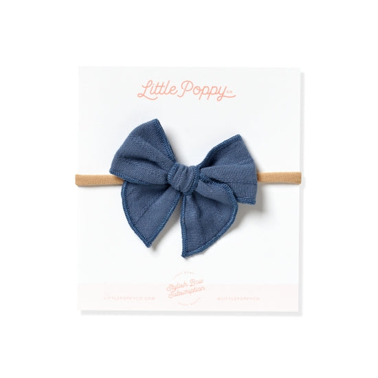 Embroidered Stripe Claire Bow | Headband (color options)
