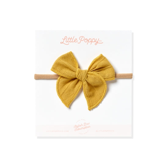 Embroidered Stripe Claire Bow | Headband (color options)
