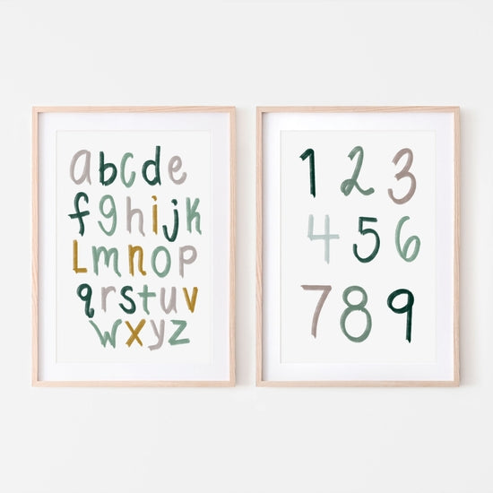 Forest Alphabet & Numbers (Set of 2)